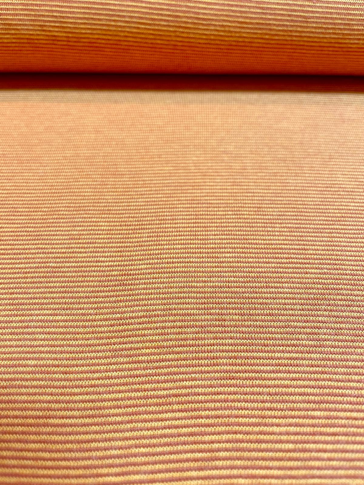 Bündchen schmal gestreift rost