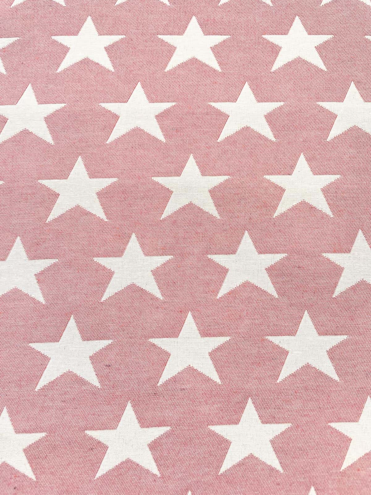 Gobelin Deko Stoff mit Sternen Rosa/Creme beidseitig Gobelin Deko Stoff mit Sternen Rosa/Creme beidseitig
