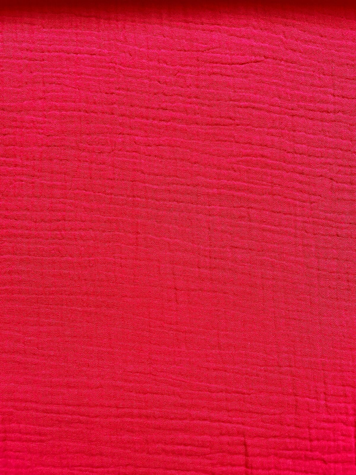 Bio-Musselin Uni-Double Gauze Rot